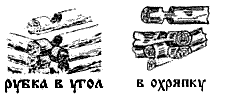 Рубка в угол, в охряпку