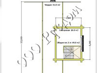 План третьего этажа двухэтажного дома со смотровой башенкой Ретро-1