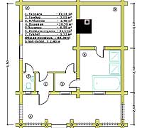 План первого этажа бани Анна