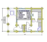 План первого этажа бани Мечта-1