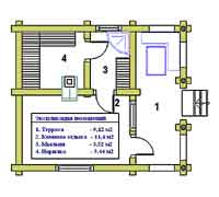 План первого этажа бани Мечта-2
