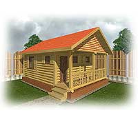 Проект дачной бани с комнатой отдыха Дачная-6