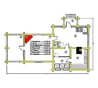 План первого этажа бани Ива
