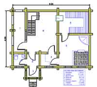 План первого этажа бани Люкс