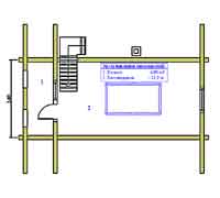 План второго этажа бани Люкс