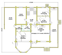 План первого этажа коттеджа Альпийский