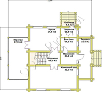 План первого этажа коттеджа Белояр