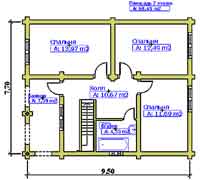 План второго этажа коттеджа Терем