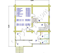 План первого этажа дачи Дачник-8