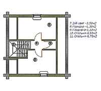 План второго этажа охотничьего дома Охотник