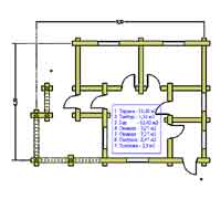 План первого этажа одноэтажного дачного дома Теремок