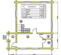 План первого этажа двухэтажного дома Слободка-2