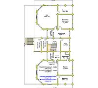 План первого этажа загородного дома «Форт-2»
