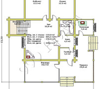 План первого этажа старинного дома Ретро-3