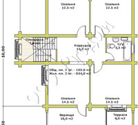 План второго этажа старинного дома Ретро-3