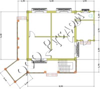 План первого этажа старинного дачного дома
