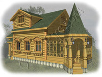 Возможный вид старинного деревянного дома проекта №12