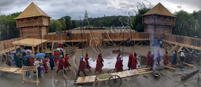 Макет Албазинского острога в Коломенском. Времена и эпохи