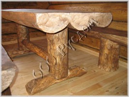 Фотография деревянной мебели для бани