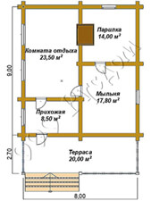 План первого этажа бани Боярин
