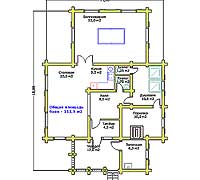 План первого этажа бани Ирина-2