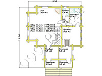 План первого этажа бани Люкс-2