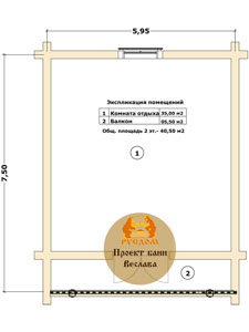 План второго этажа бани Веслава