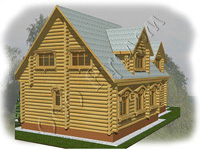 Возможный вид деревянного коттеджа Загородный дом