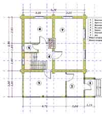 План первого этажа дачи Дачник-14