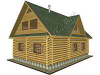 Возможный вид дачного деревянного дома Дачник-16