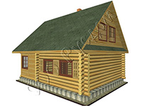 Возможный вид дачного деревянного дома Дачник-19 после отделки