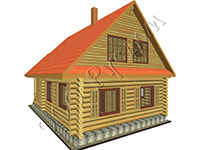Возможный вид дачного деревянного дома Дачник-20 после отделки