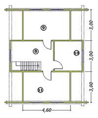 План мансардного этажа деревянного дома Слободка