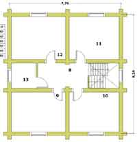План второго этажа дома Светлана