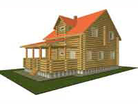 Возможный вид деревянного дома Светлана со стороны веранды